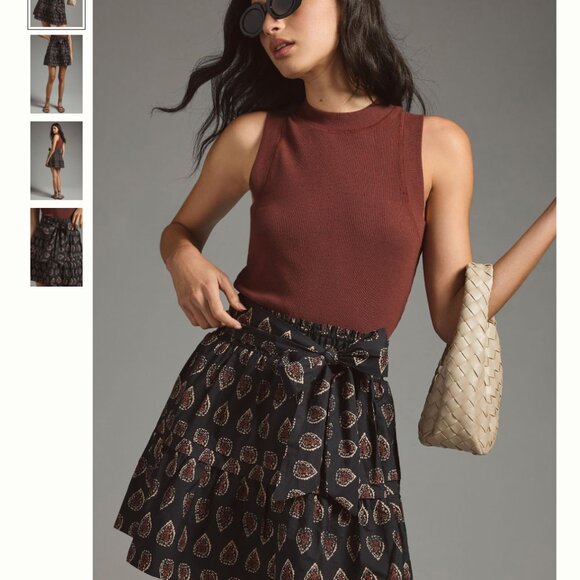 ANTHROPOLOGIE The Somerset Mini Skirt XS - Picture 1 of 1